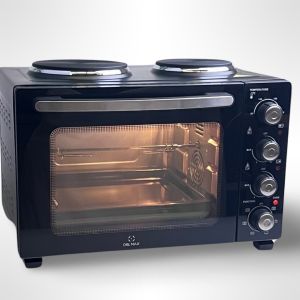  Multi Function Mini Rotisserie Fan Oven 35 Litre with Twin Hob and Grill